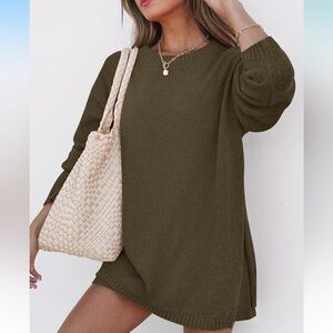 Chic Olive Sweater and Short Set